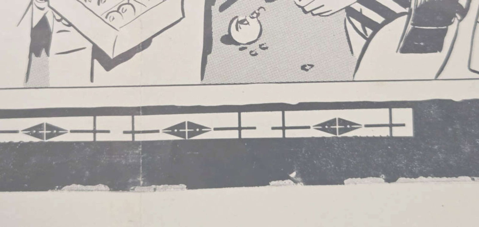 vintage MCM comic proof printed sheet - 8