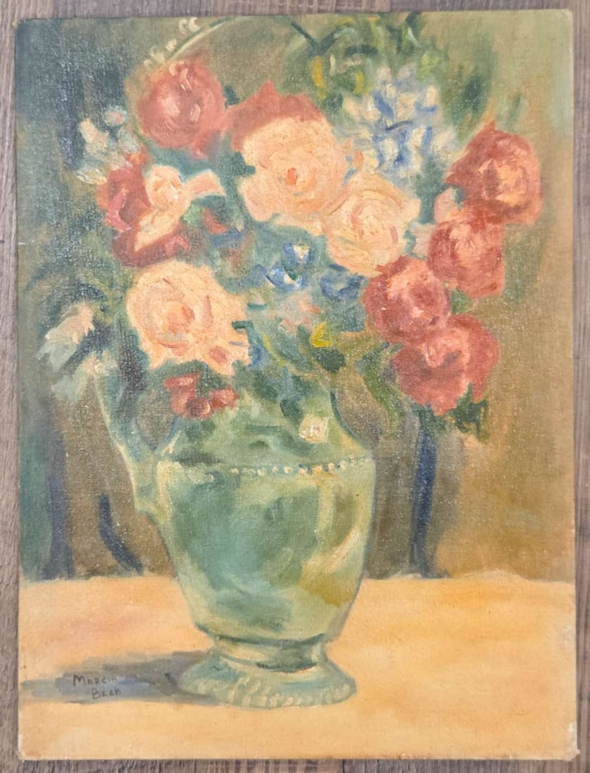 vintage Folk Art still life painting (1 of 6)