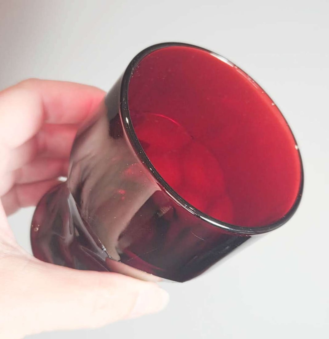 MCM Anchor Hocking Georgian Ruby glassware - 10