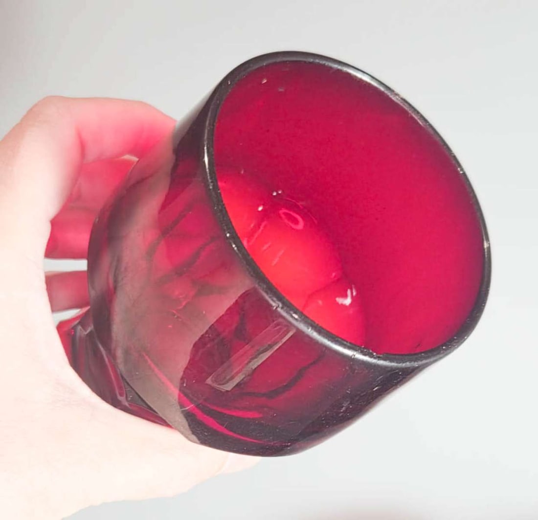 MCM Anchor Hocking Georgian Ruby glassware - 4
