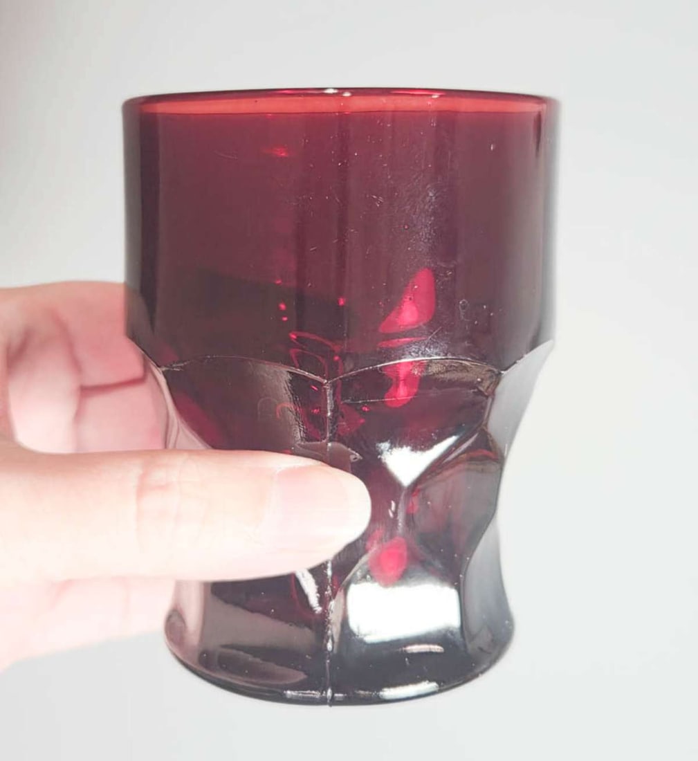 MCM Anchor Hocking Georgian Ruby glassware - 9