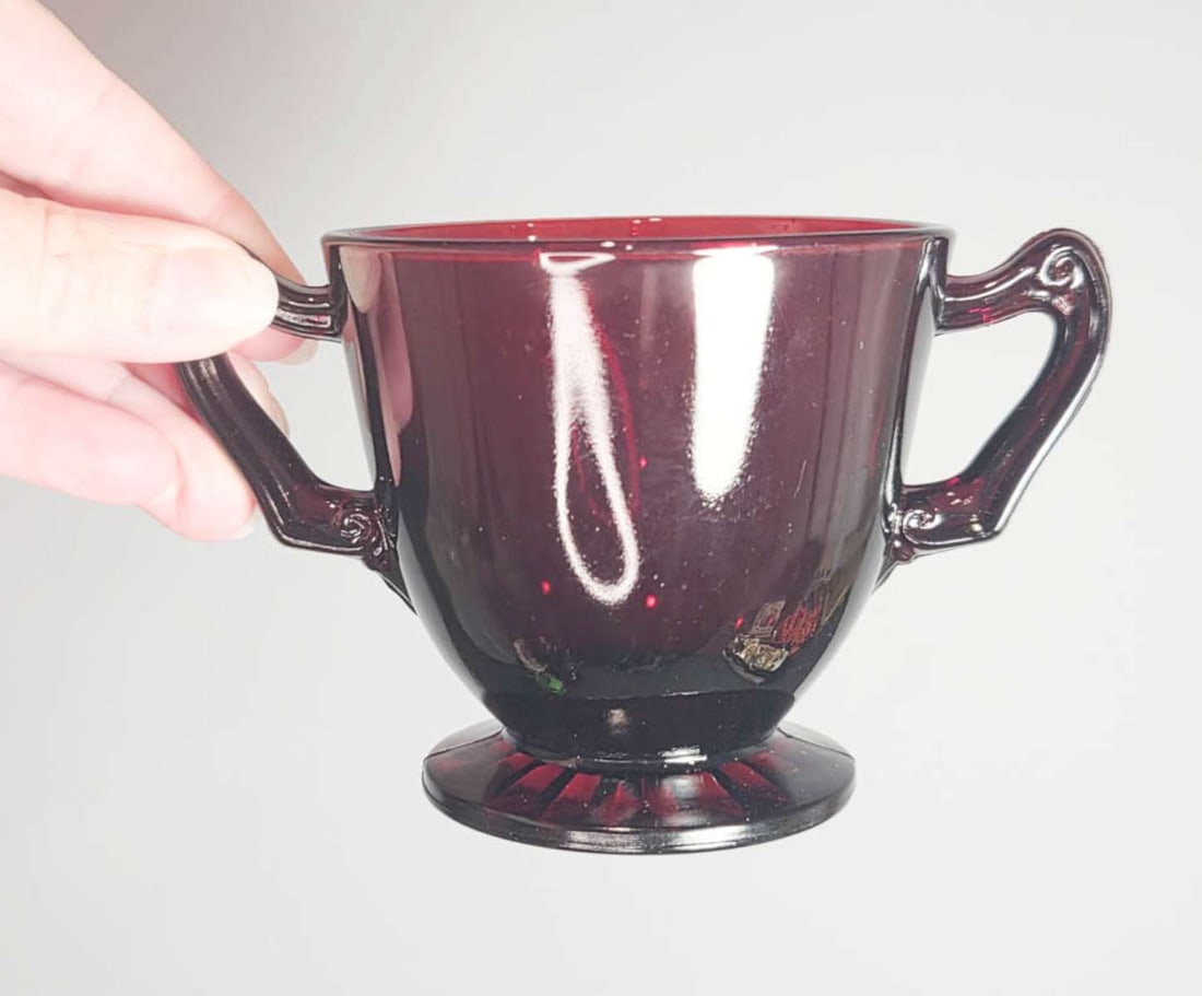 MCM Anchor Hocking Georgian Ruby glassware - 5