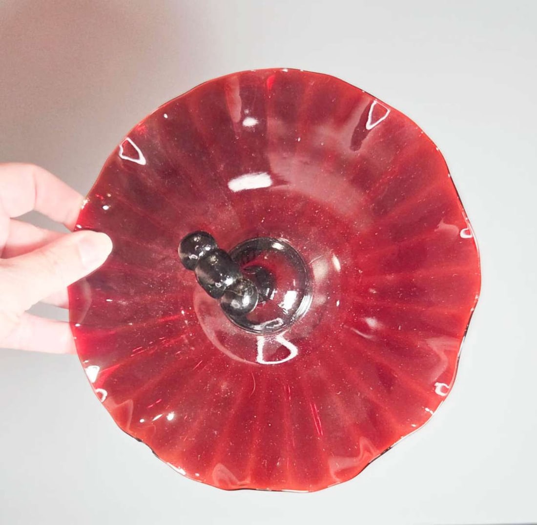 MCM Anchor Hocking Royal Red Ruby dish - 2