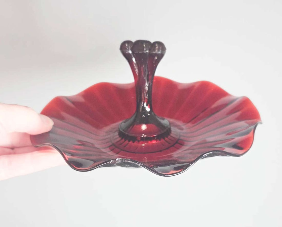 MCM Anchor Hocking Royal Red Ruby dish - 3