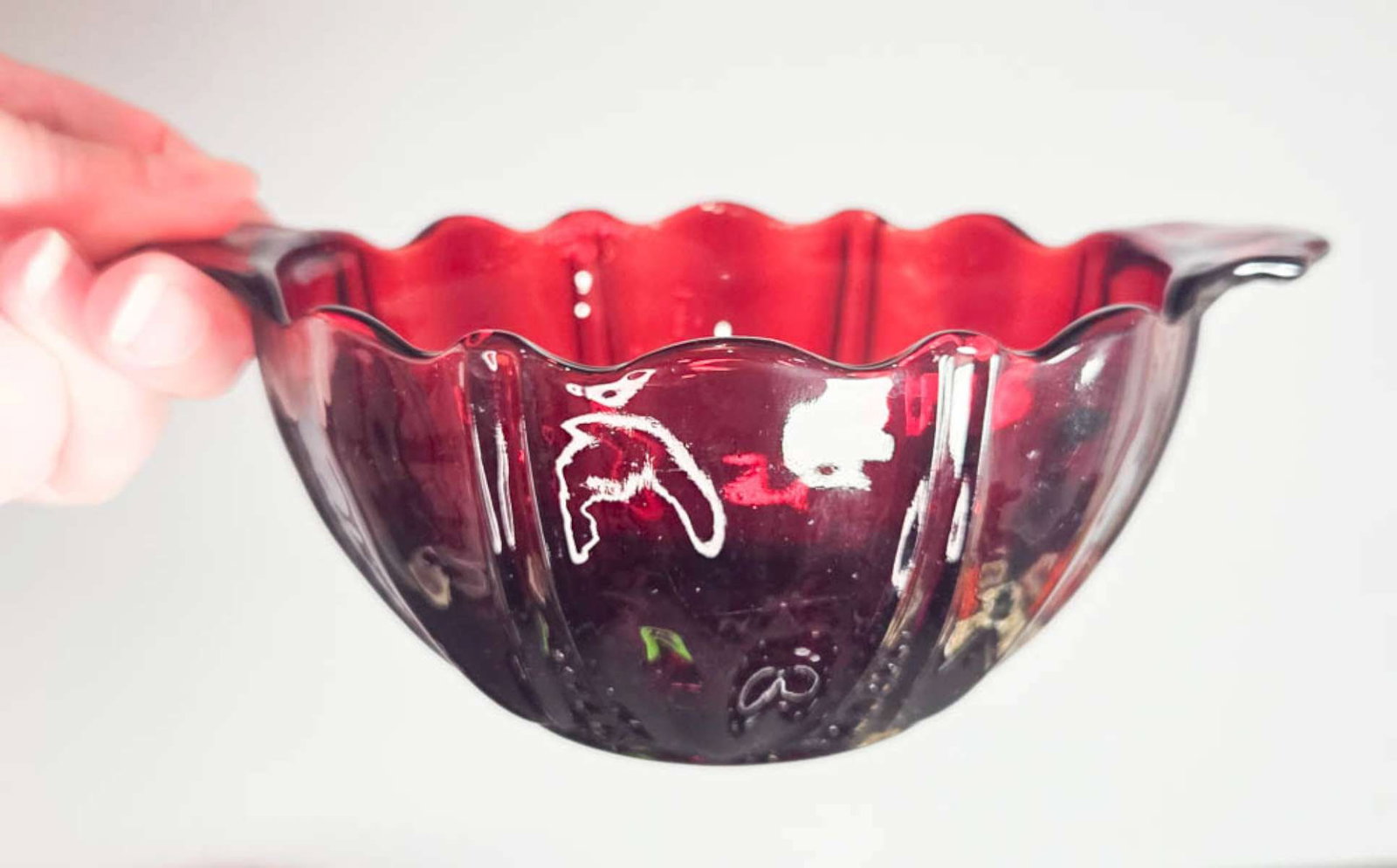 pair MCM Anchor Hocking Royal Red Ruby dishes - 3