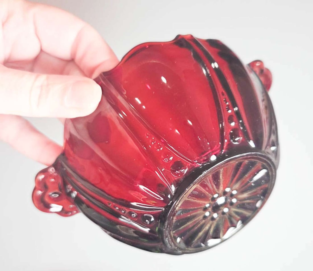 pair MCM Anchor Hocking Royal Red Ruby dishes - 4