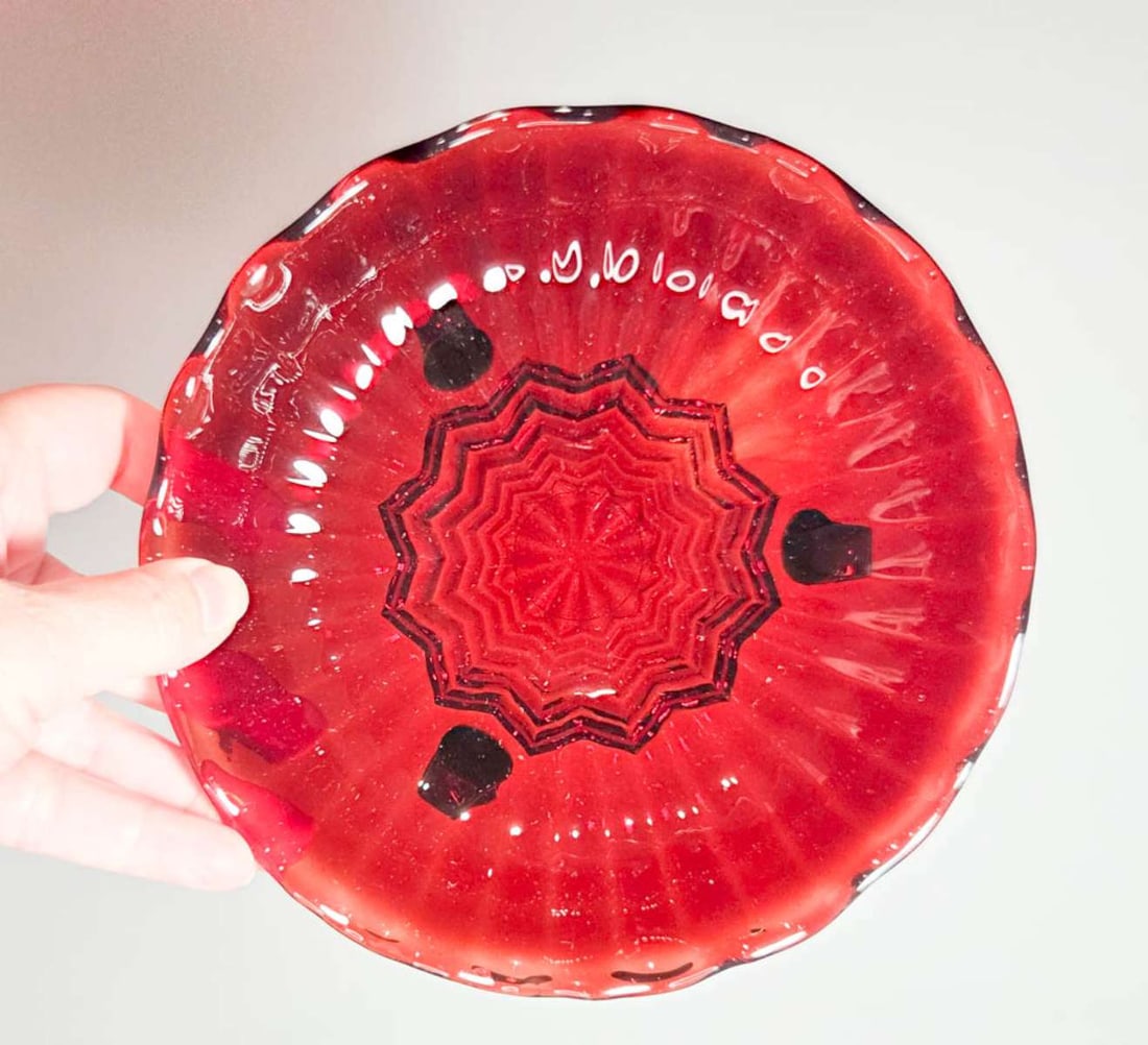 pair MCM Anchor Hocking Royal Red Ruby dishes - 6