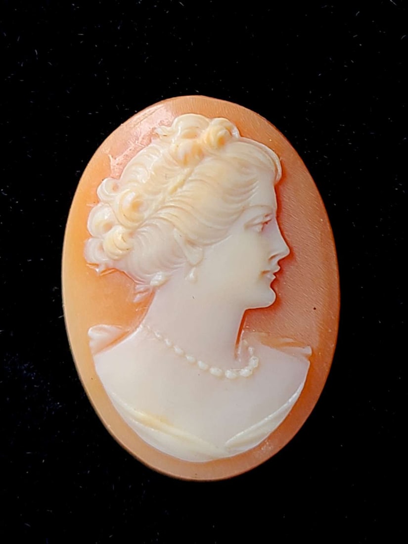 antique estate jewelry: Victorian shell cameo (1 of 7)