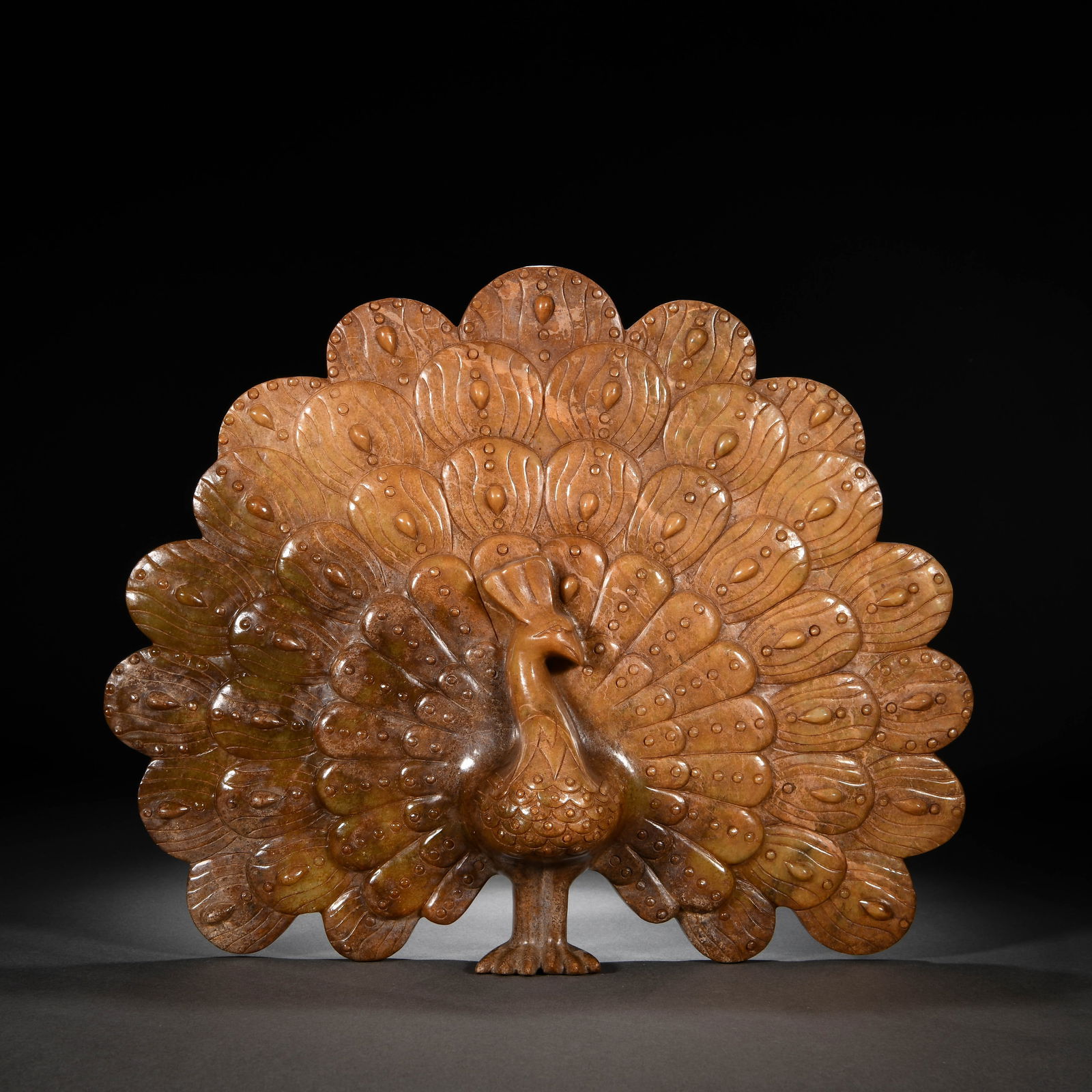 A CARVED JADE PHOENIX DECORATION (1 of 9)