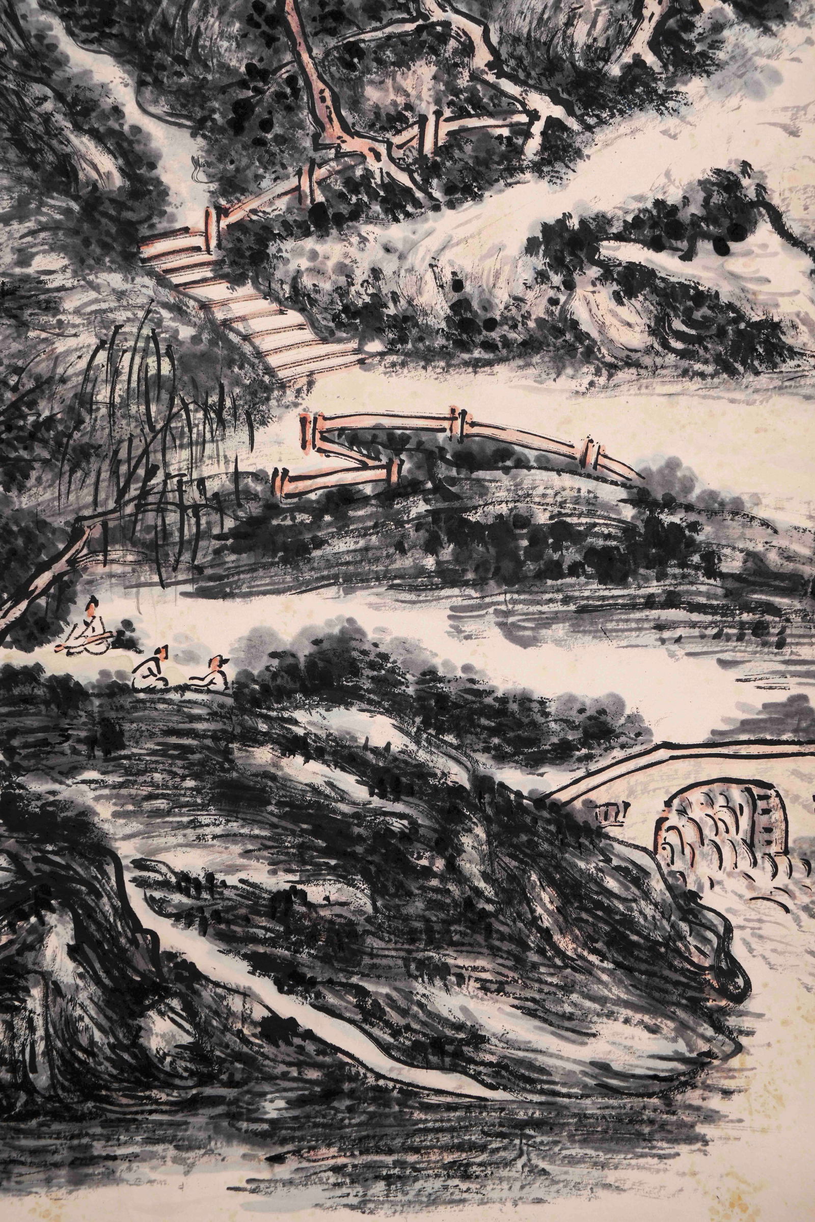 HUANG BINHONG 黃賓虹 LANDSCAPE SCROLL PAINTING - 5