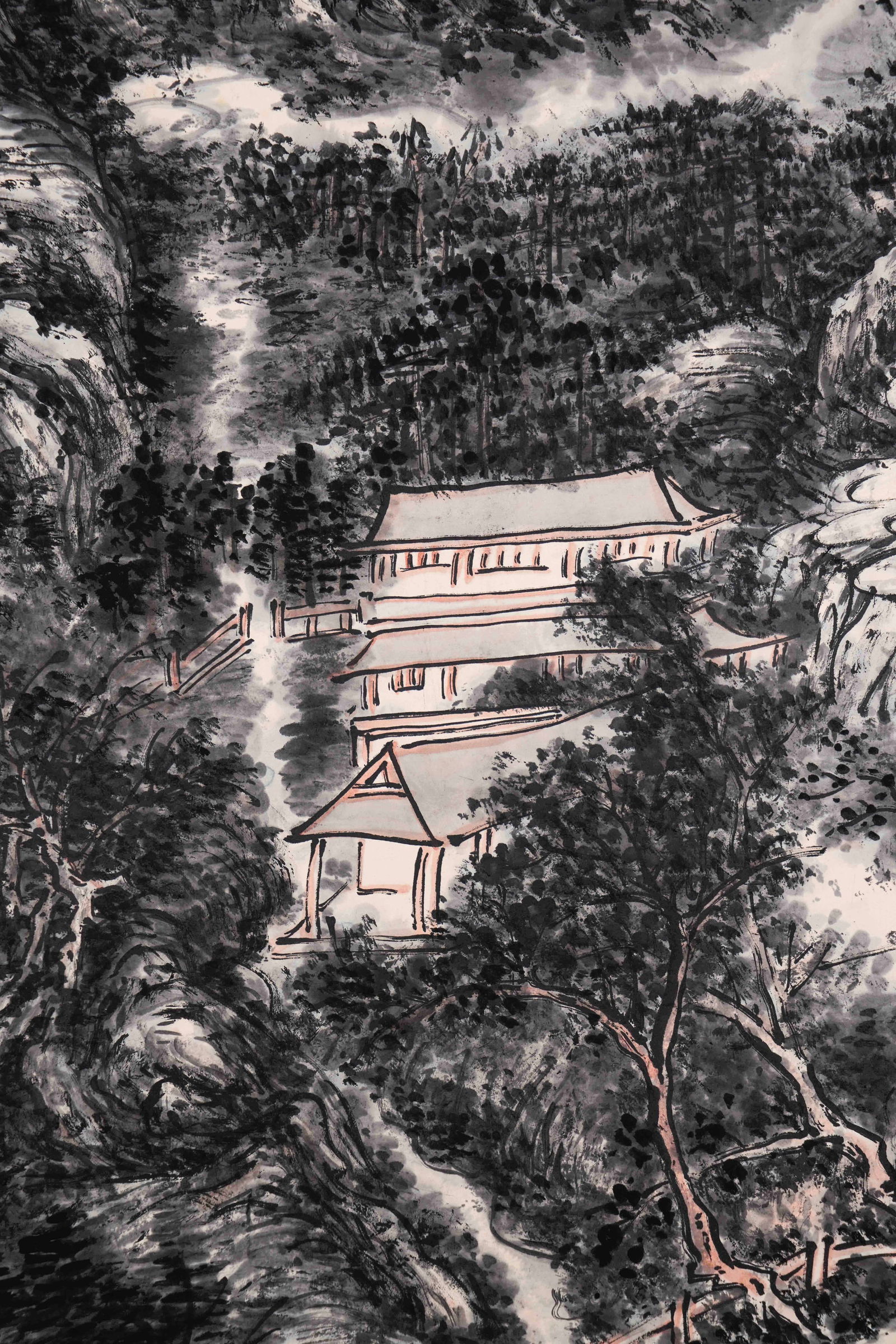 HUANG BINHONG 黃賓虹 LANDSCAPE SCROLL PAINTING - 6