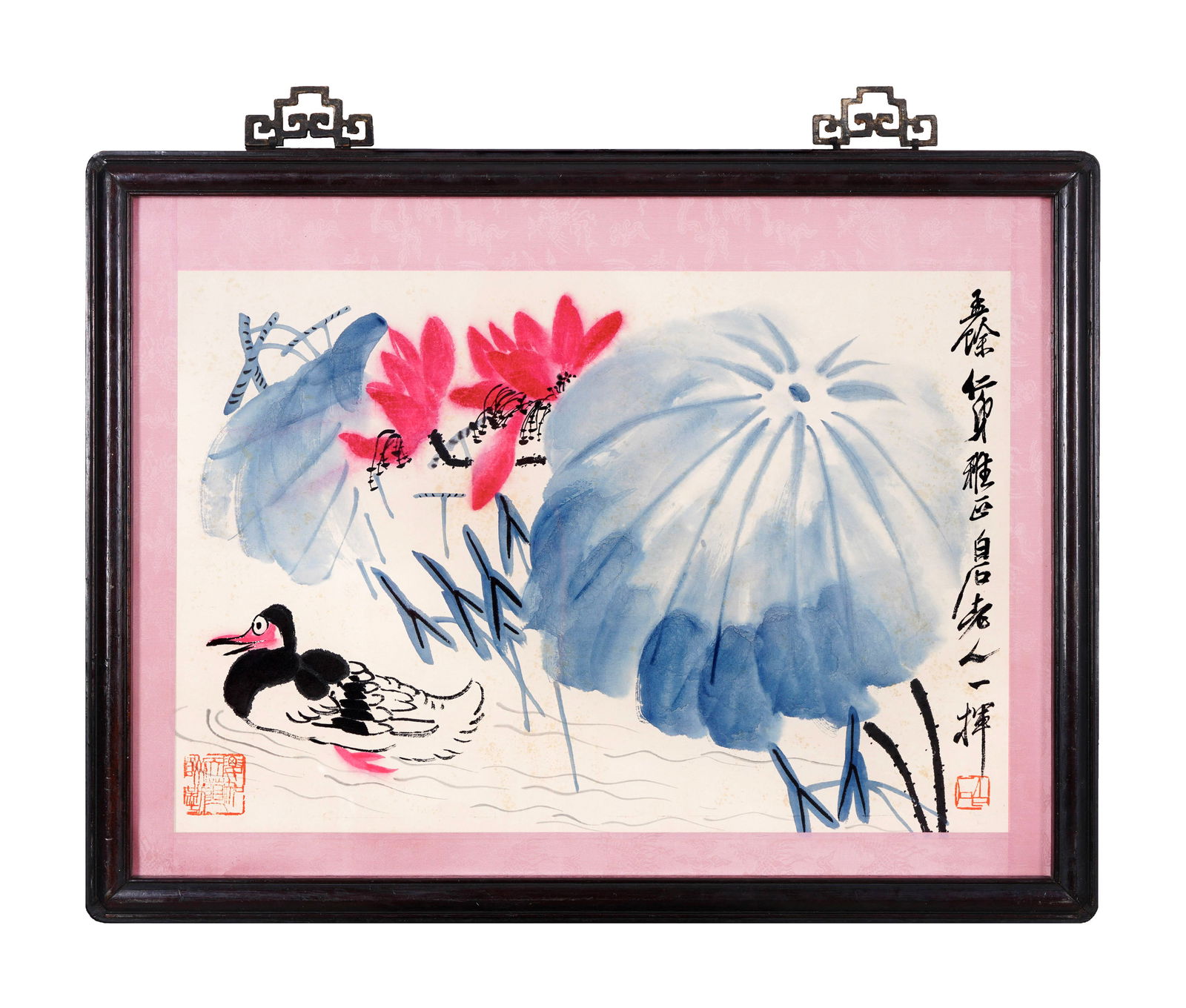 QI BAISHI 齊白石 LOTUS FRAME PAINTING - 2