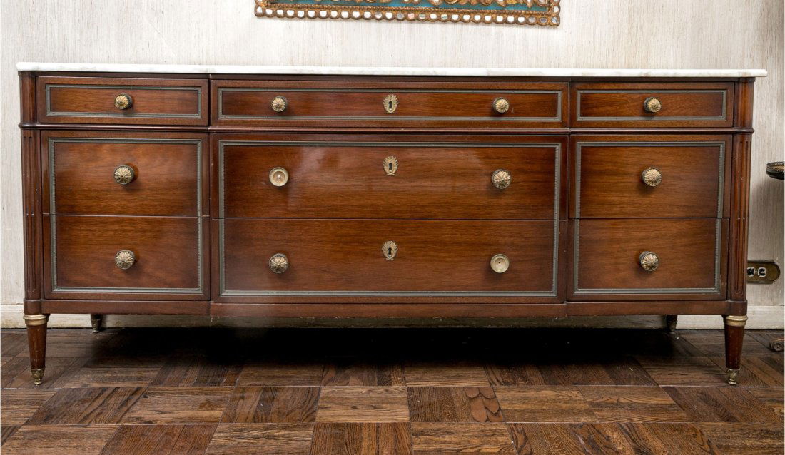 Vintage Directoire Style Marble Top Sideboard (1 of 10)