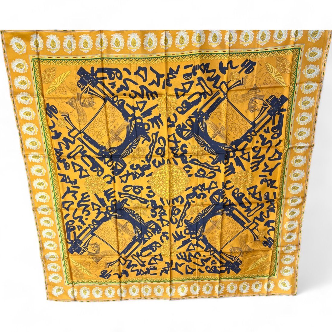 Nasser Ovissi Silk Scarf Iconic Horse Pand Persian Motif- Brand New in Original Packaging (1 of 12)