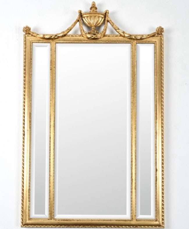 Ethan Allen Georgian Style Giltwood Beveled Mirror (1 of 10)