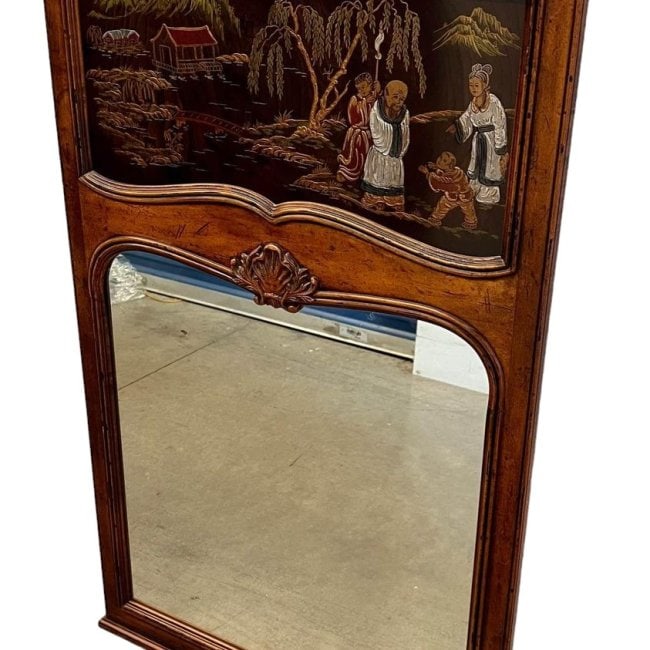 Trumeau Mirror by Henredon Chinoiserie Asian Inspired Motif (1 of 3)
