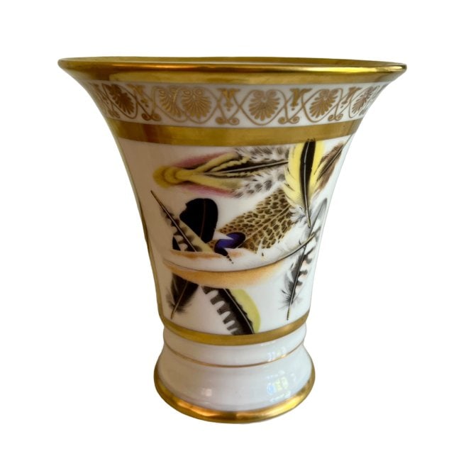 Mottahedeh Feathers  Neo-Classic Style Porcelain Vase - 20th C., Germany (1 of 6)