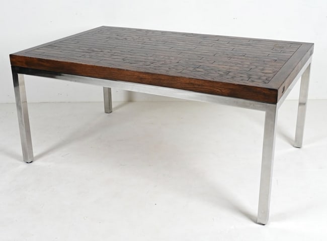Modern Craft Made Oak & Chrome Dining Table (1 of 19)
