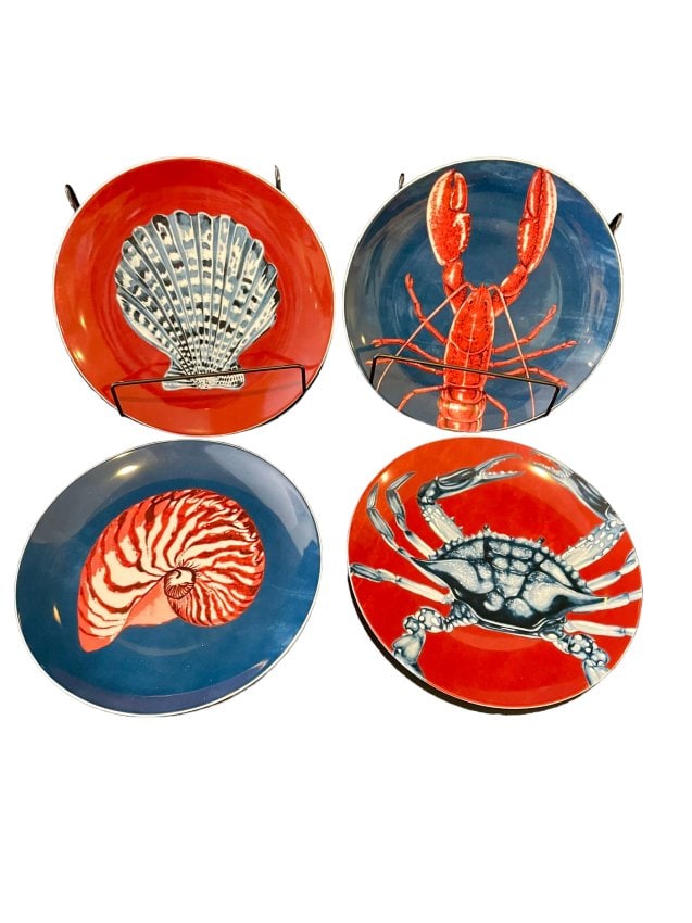 Williams Sonoma Set of 4 Maritime Salad Plates - Brand New Seasonal Limited Edition (1 of 8)