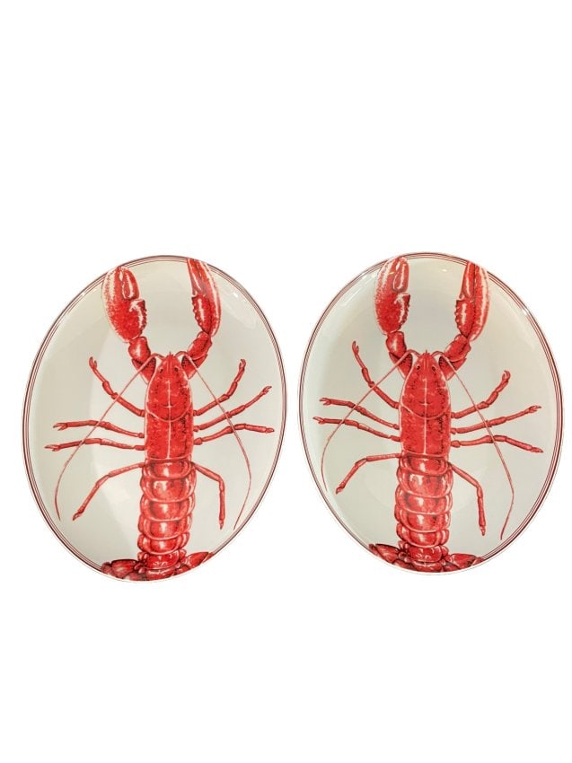 Williams Sonoma Pair of Maritime Lobster Oval Serving Platters - Brand New Seasonal Limited Edition (1 of 11)