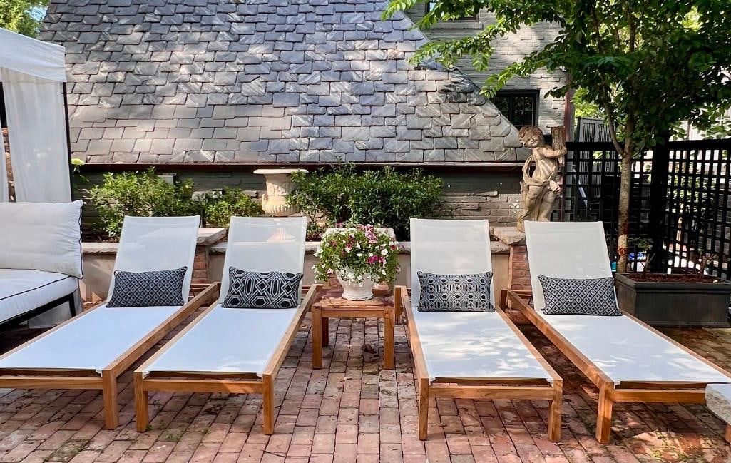 Restoration Hardware Aegean Teak Chaise Lounge Chairs, Set of 4 , New (1 of 8)