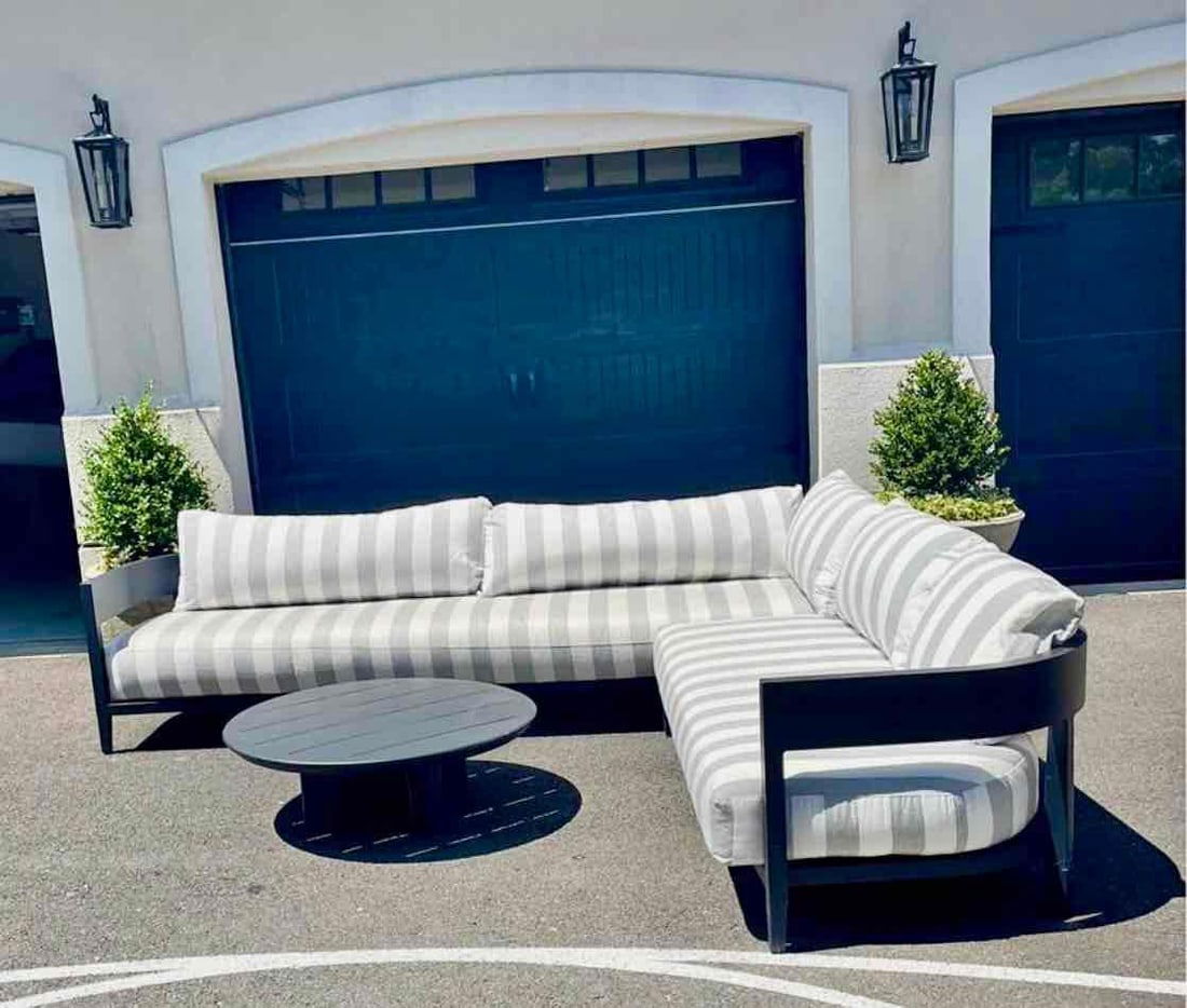 Restoration Hardware Outdoor Sectional, Aluminum Balmain Collection (1 of 14)