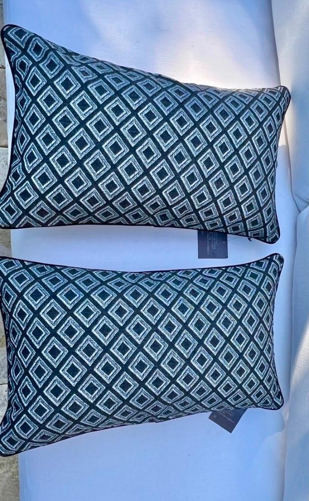 Restoration Hardware Pair of Perennials Outdoor Accent Pillows (1 of 4)