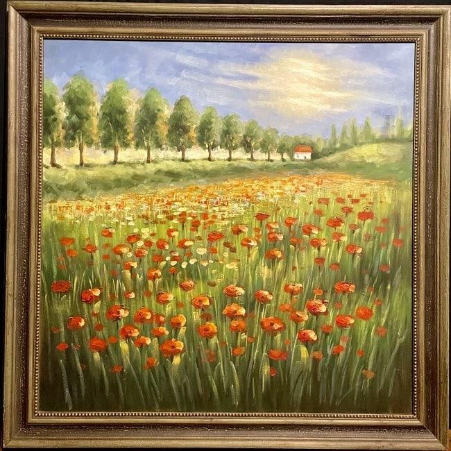 Large Painting of Poppy Field (1 of 3)