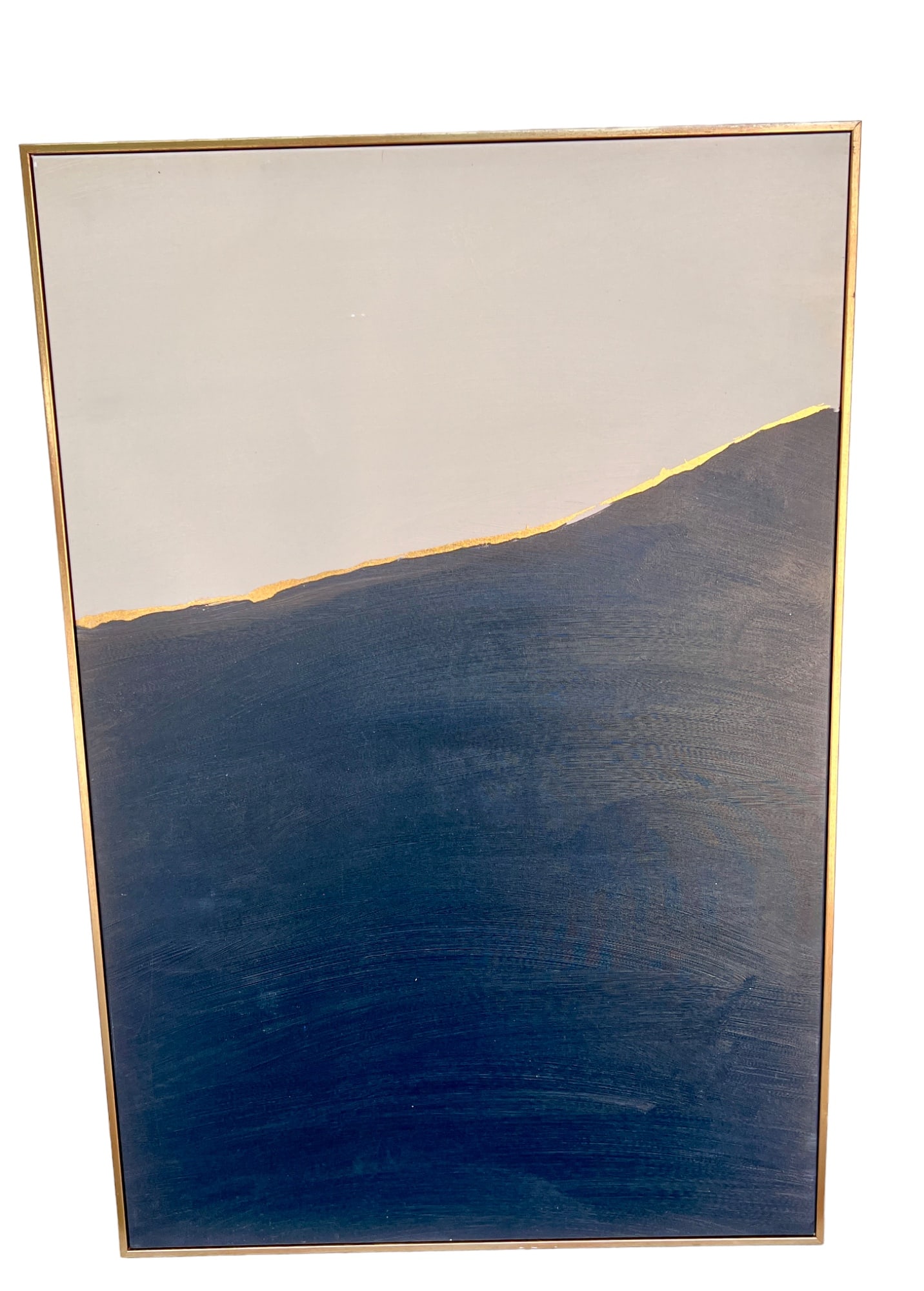 Modern Minimalist Painting with Gold Metal Frame (1 of 4)