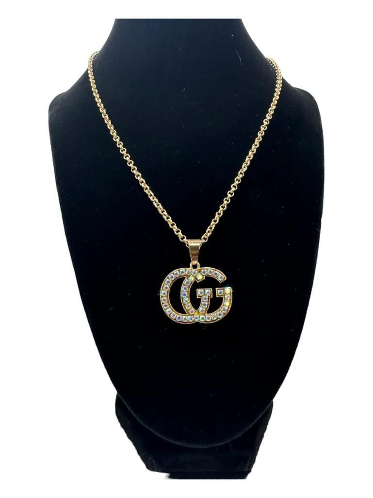 Gucci GG rainbow Rhinstones necklace (1 of 7)