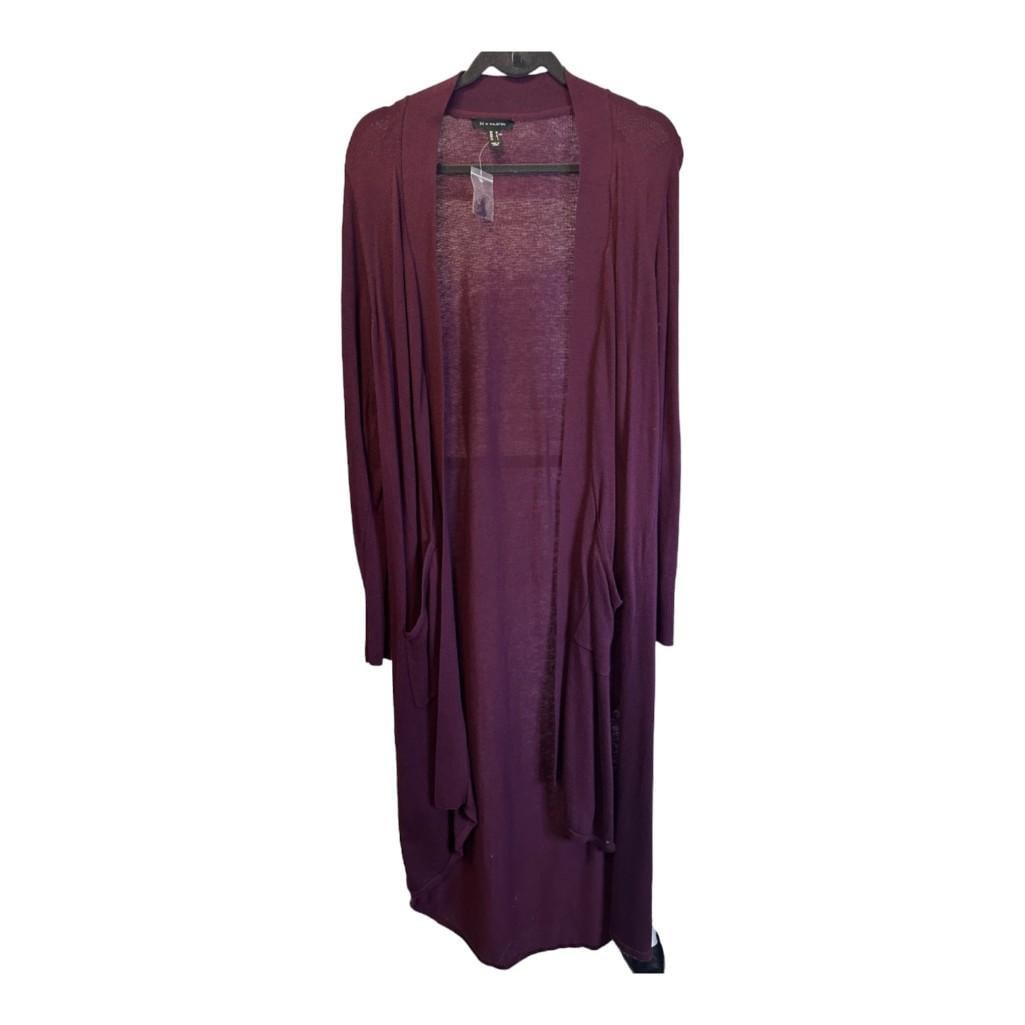 Halston Heritage Plum Purple Long Cardigan: Brand: Halston Size: M Condition: Excellent Shipping only. No local pick up.
