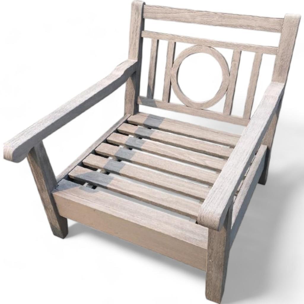 Restoration Hardware Outdoor Teak Lounge Chair with Cushions, Leagrave Collection, Luxe (1 of 9)