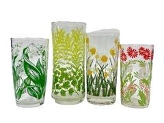 Vintage Juice Glasses, Assorted Floral Patterns (1 of 4)