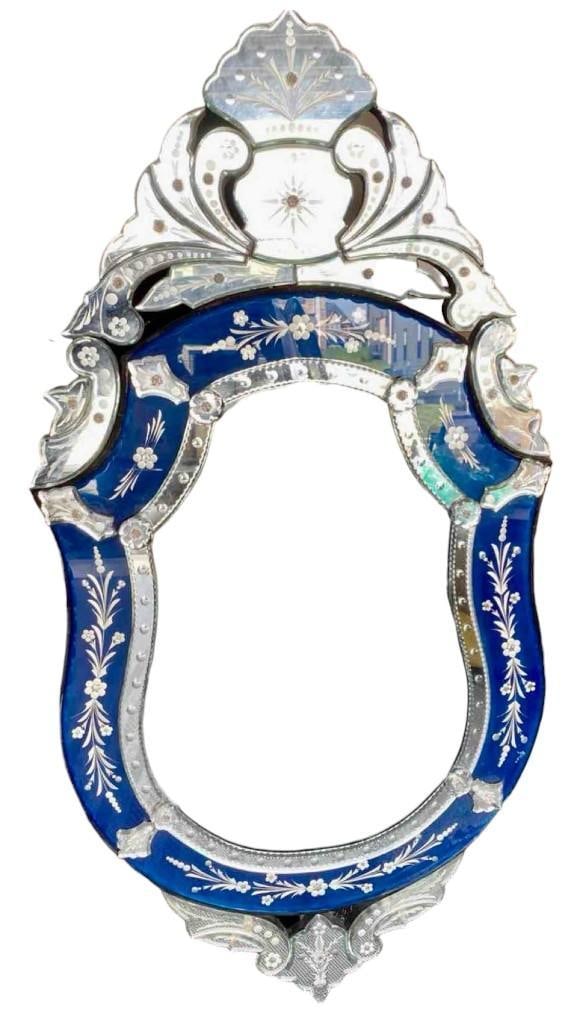 Exquisite 1930s Cobalt Blue Venetian Mirror (1 of 7)