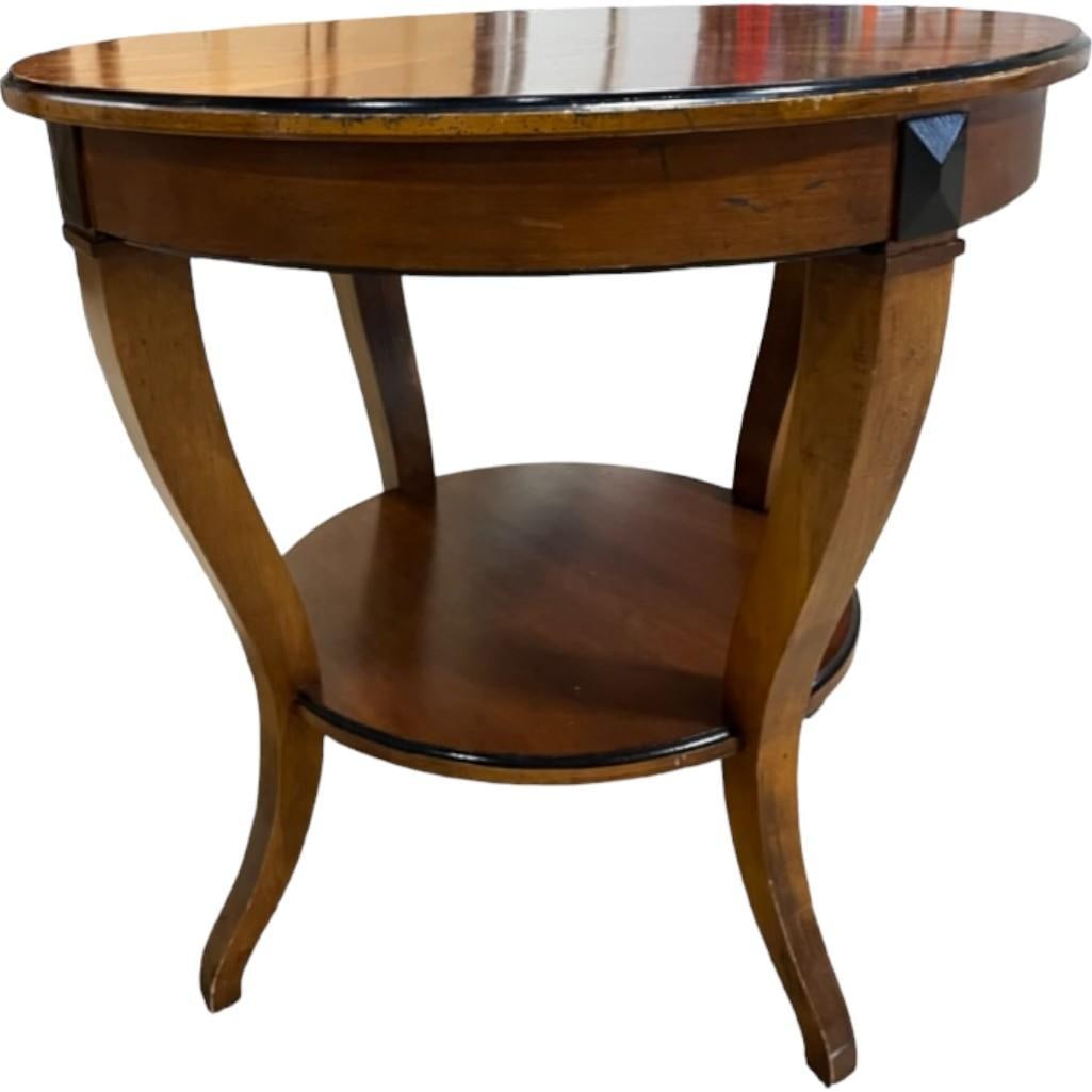 Round Hickory Chair End Table/ Side Table (1 of 8)