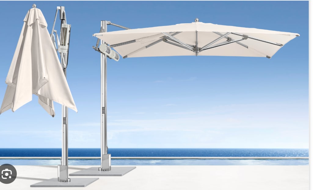 TUUCI Luxury Ocean Master Max Cantilever Umbrella with Tilt, Base, Cover - Purchased for $21,000