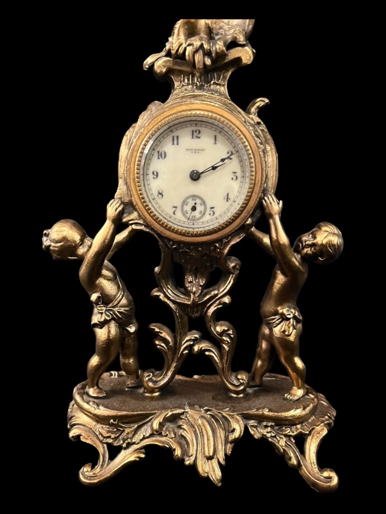 Antique Bronze New Haven Clock (1 of 10)