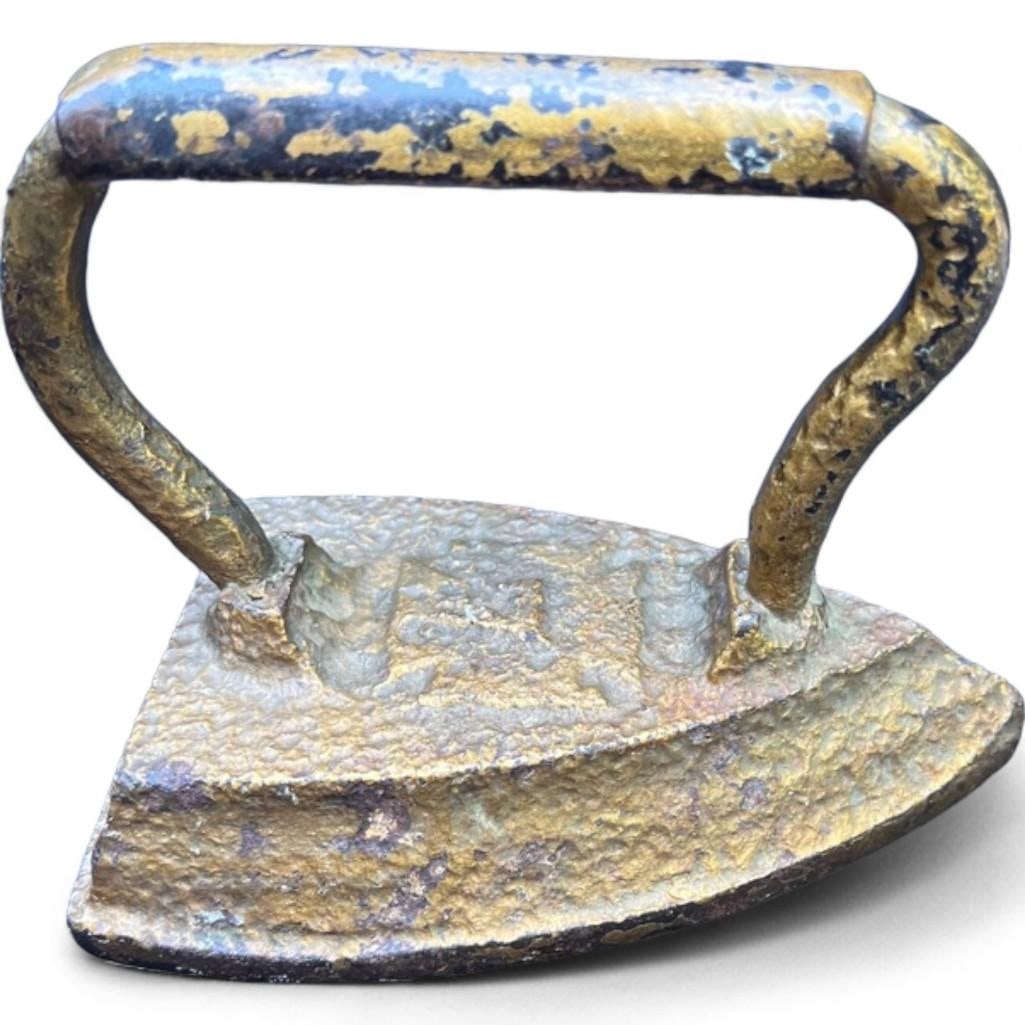 Antique Prussian Cast Iron Sadiron, Mid 19th Century, Great as Door Stop! (1 of 9)