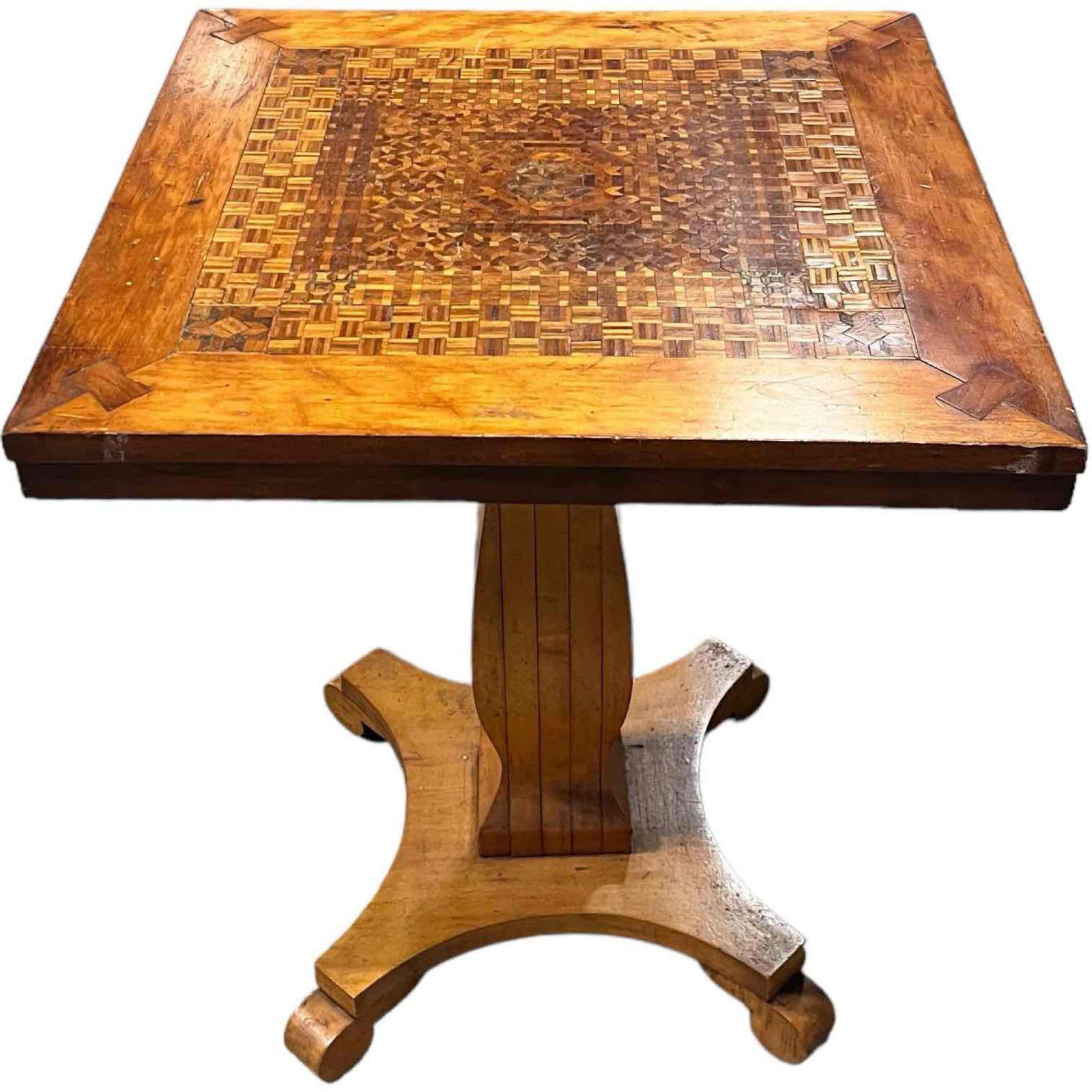 One of-a-Kind Antique Marquetry Inlaid Game Table, Late 1800s - 1900 (1 of 6)
