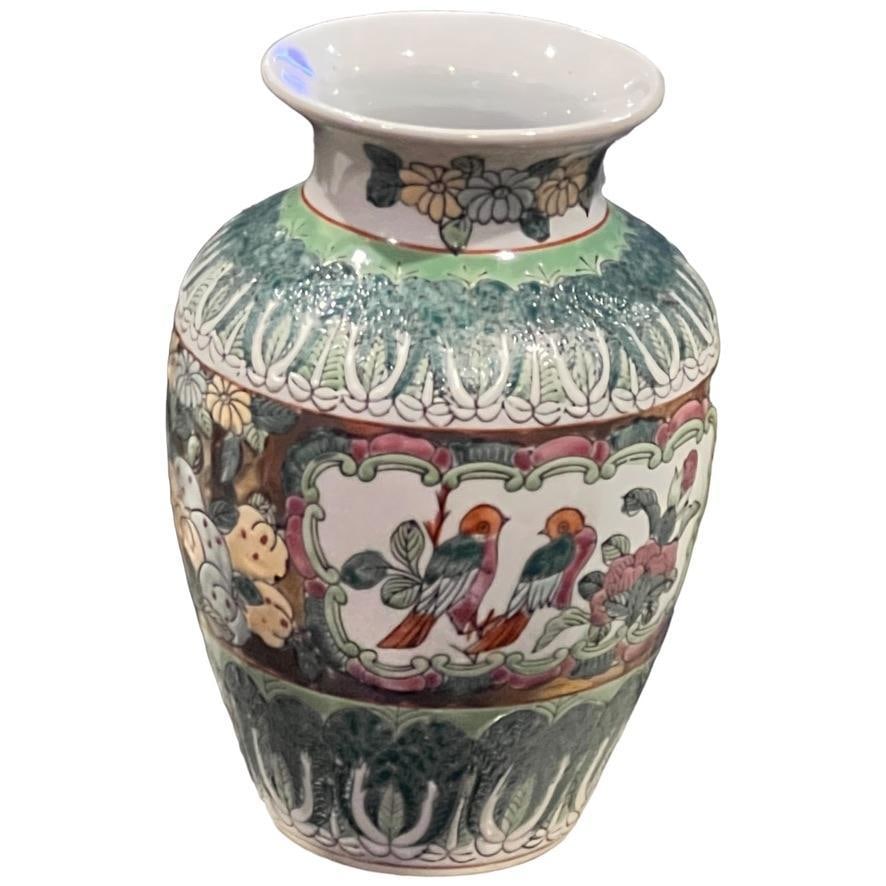 Vintage Double Bird Hand Painted Vase: Brand: Unbranded Item Type: Vase Condition: Excellent Dimensions: 6"H x 3" D