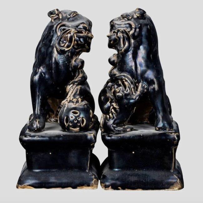 Legend of Asia Pair of Black Peking Lion Statues, Foo Dogs: Brand: Legend of Asia Item Type: Decorative Ceramic Figurines Design Features: From Legend of Asia description: " Legend of Asia, blends traditional Eastern culture with timeless, sophist