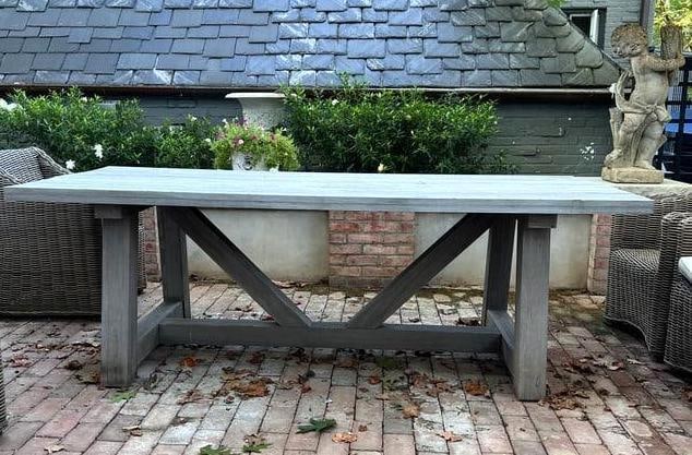 Restoration Hardware French Beam Teak Rectangular Dining Table (1 of 14)