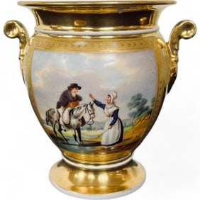 Spectacular French Early 19th Century Old Paris Porcelain Coffee And Chocolate Set,Valued at $20,000