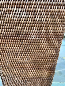 Rattan Umbrella Stand with Galvanized Insert