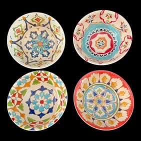 Iznik Williams Sonoma Melamine Large Dip Bowls, Dessert Bowls, Set of 4, New