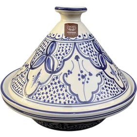 Tunisian Handmade Tagine, Moroccan Pottery Dish, Cooking Vessel