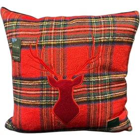 Charles Gellen Luxury Irish Wool Decorative Accent Pillow, Christmas Decorative Pillow