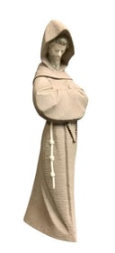 Retired Lladro Praying Franciscan Monk, Religious and Nativity Monk