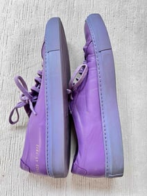 Common Project Men's Luxury Sneakers, Made in Italy, Light Purple/Lavender Leather
