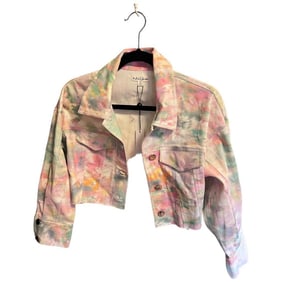 Awesome For Love and Lemons Tie Dye Denim Jacket, New with Tags, Size XS